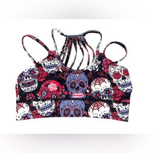 Constantly Varied Gear Multicolor Skull Bra